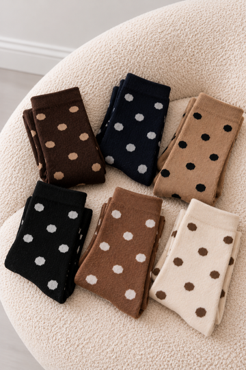 KUSCHELSOCKEN DOTS - 6 FARBEN