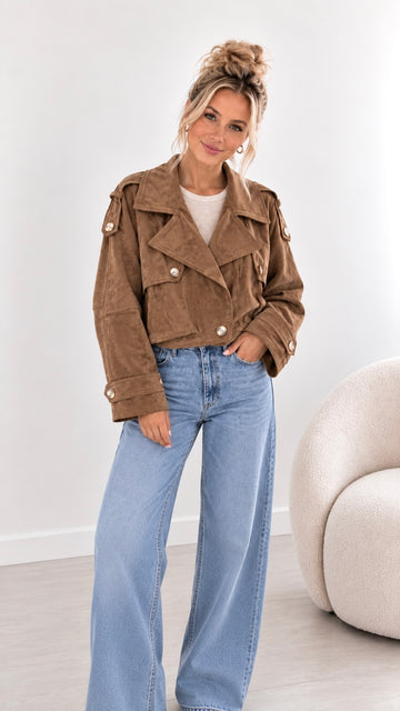 WILDLEDERJACKE QUIN - CAMEL