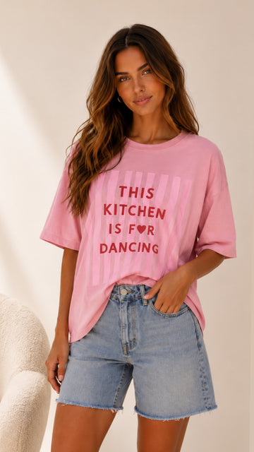 EINZELTEIL BAUMWOLLSHIRT - ROSA