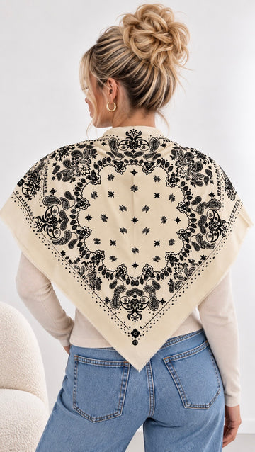 VIERECKSSCHAL PAISLEY - 2 FARBEN
