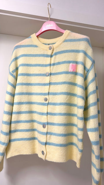 EINZELTEIL CARDIGAN SELFLOVECLUB - HELLGELB/BLAU