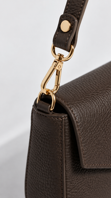 ECHTLEDERCLUTCH ENNA - COFFEE
