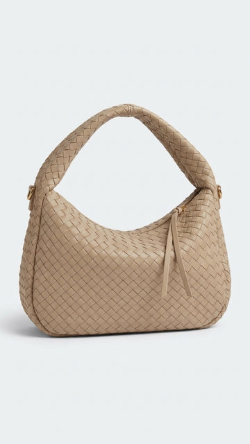 FLECHTLEDERTASCHE BOTEA - BEIGETAUPE