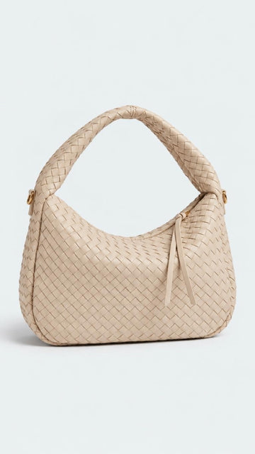 FLECHTLEDERTASCHE BOTEA - CREME