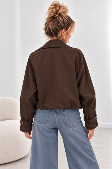 SHORTTRENCHCOAT MIA - COFFEE