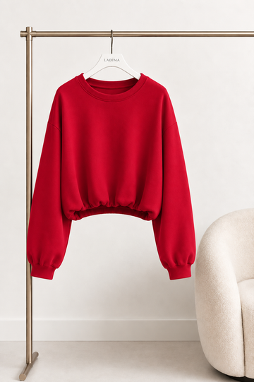 BUTTERSTOFFSWEATER BASIC - ROT
