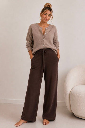 VISKOSESTOFFHOSE NELE - COFFEE