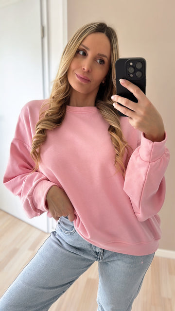 EINZELTEIL SWEATER DREAM BIG - ROSA/ORANGE
