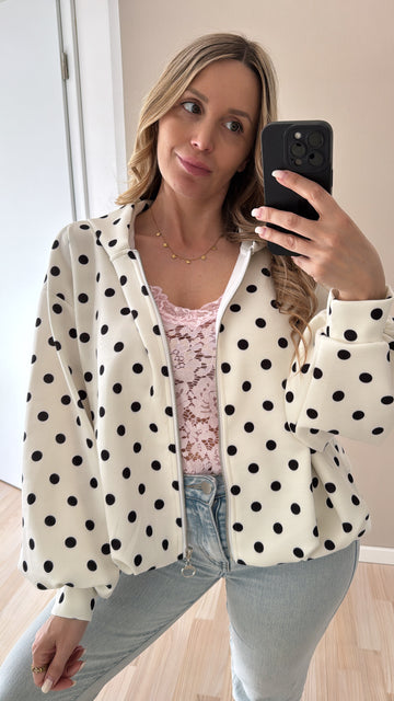 BUTTERSTOFFJACKE MISSO - WEISS/SCHWARZ