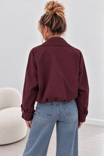 SHORTTRENCHCOAT MIA - PLUM