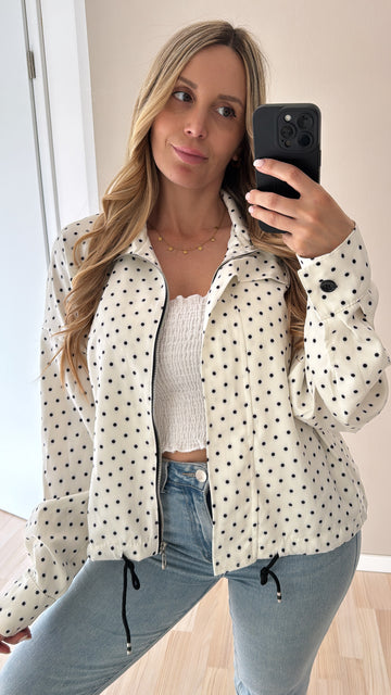 EINZELTEIL JACKE DOTS - WEISS