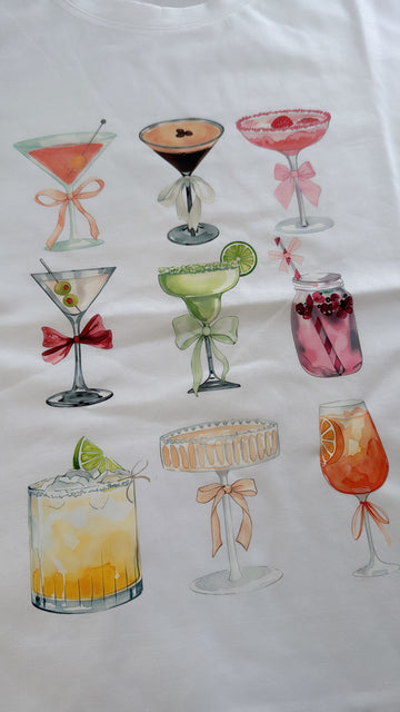 BAUMWOLLSHIRT COCKTAILS - WEISS