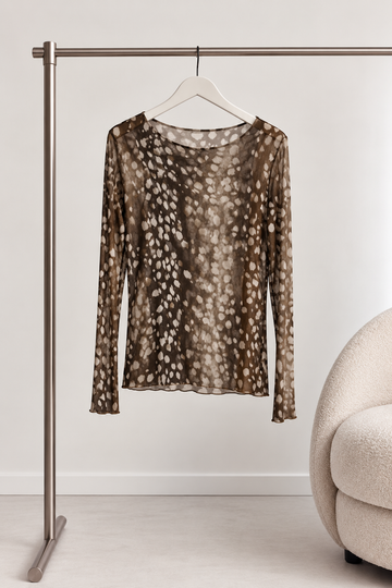 CASHMERESHIRT BAMBI - COFFEE