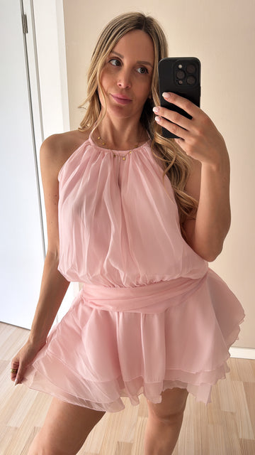 EINZELTEIL CHIFFONJUMPSUIT - ROSA