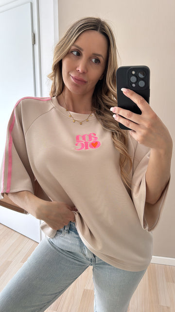 EINZELTEIL BUTTERSTOFFSHIRT AMORE - BEIGE