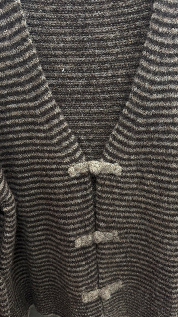 EINZELTEIL STRICKCARDIGAN - TAUPE/COFFEE