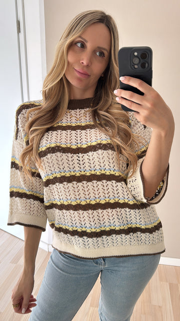 EINZELTEIL BAUMWOLLSHIRT - CREME