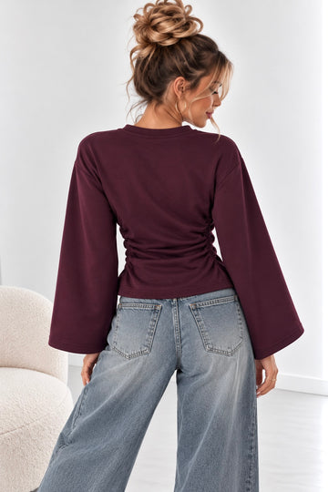 BUTTERSTOFFSWEATSHIRT SOLA - PLUM