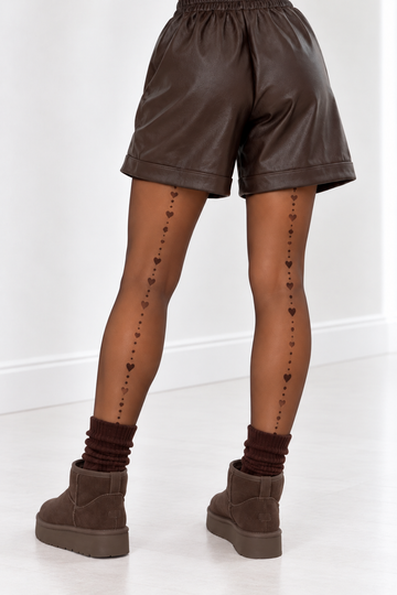 40DEN STRUMPFHOSE LOVEDOTS - BRAUN