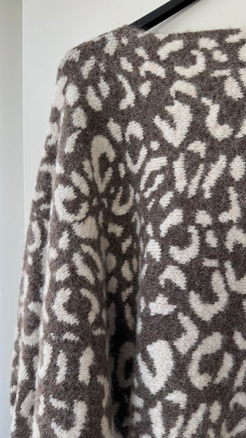 OVERSIZEPULLOVER LEO BETTI - TAUPE/CREME