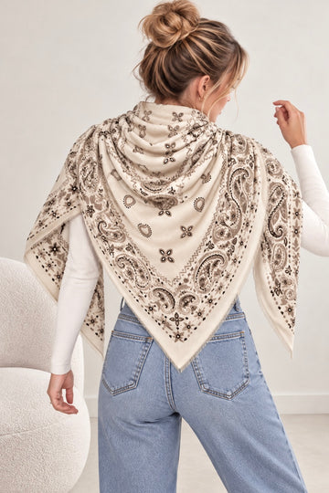 VIERECKSSCHAL PAISLEY - 4 FARBEN