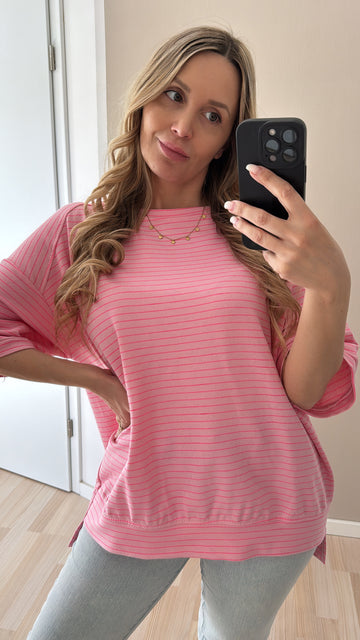 EINZELTEIL BAUMWOLLSHIRT KIRI - ROSA/PINK