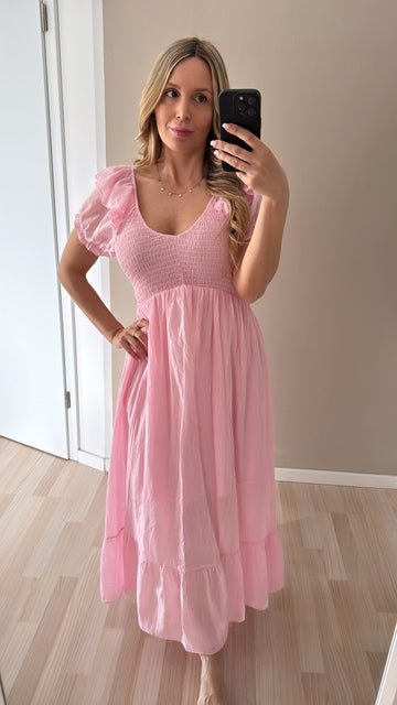 EINZELTEIL VISCOSEKLEID FIONA - ROSA
