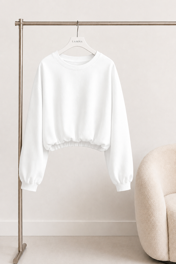BUTTERSTOFFSWEATER BASIC - WEISS