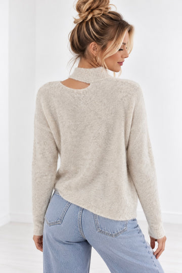 LANGARMSTRICKSHIRT PARI - CREME