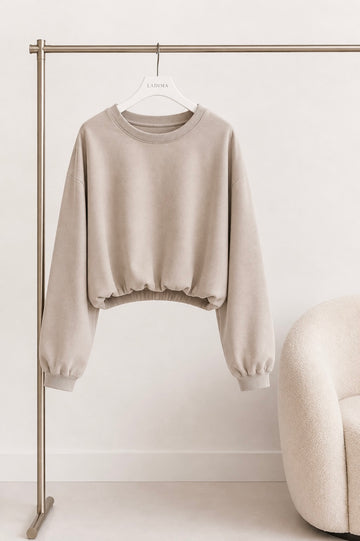 BUTTERSTOFFSWEATER BASIC - GREIGE