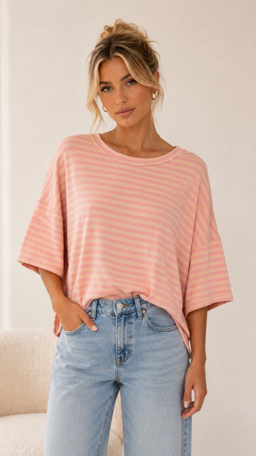 EINZELTEIL BAUMWOLLSWEATSHIRT - ROSA