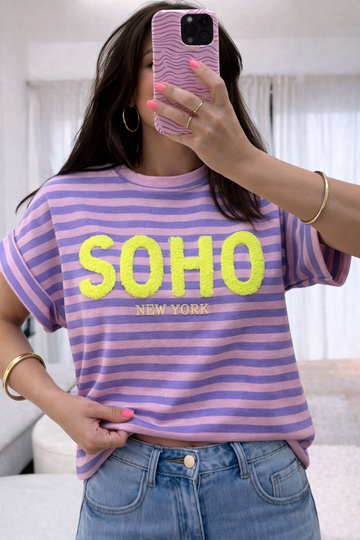 BAUMWOLLSWEATSHIRT SOHO - LILA/ROSA