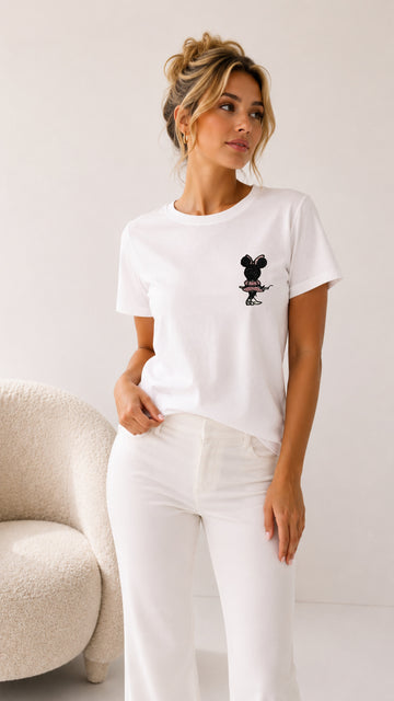 EINZELTEIL BAUMWOLLSHIRT HELLO - WEISS