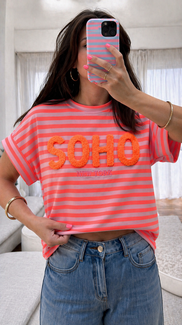 BAUMWOLLSWEATSHIRT SOHO - ROSA/ROTPINK