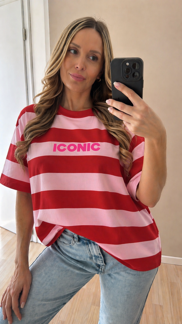 BUTTERSTOFFSHIRT ICONIC - ROSA/ROT