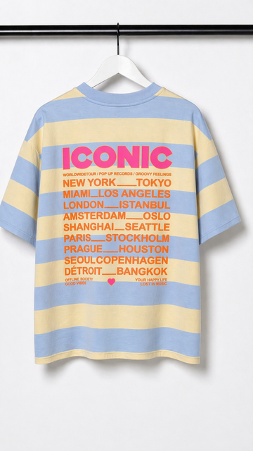 BUTTERSTOFFSHIRT 
ICONIC - HELLBLAU/GELB