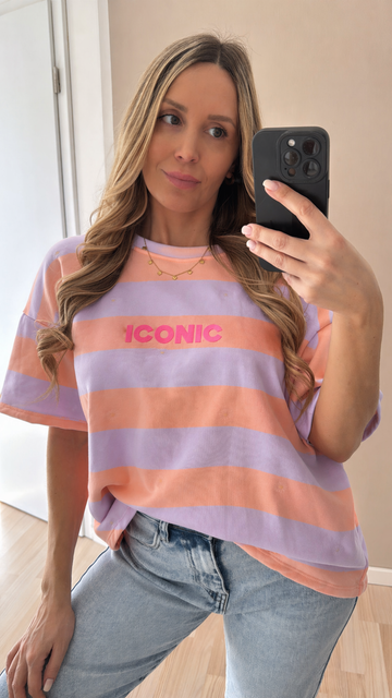 BUTTERSTOFFSHIRT 
ICONIC - APRICOT/FLIEDER