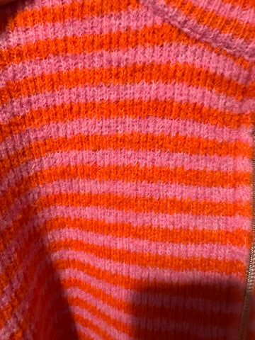 ZIPPERCARDIGAN MIO - ORANGE/PINK