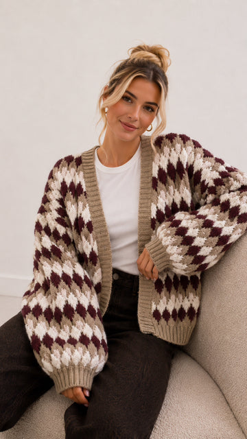 STRICKCARDIGAN BUBBLE - BEIGE