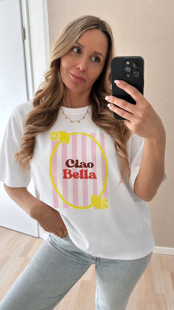 EINZELTEIL BAUMWOLLSHIRT BELLA - WEISS