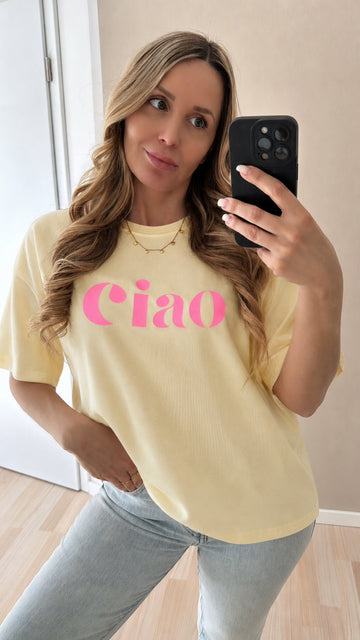 EINZELTEIL BAUMWOLLSHIRT CIAO - HELLGELB