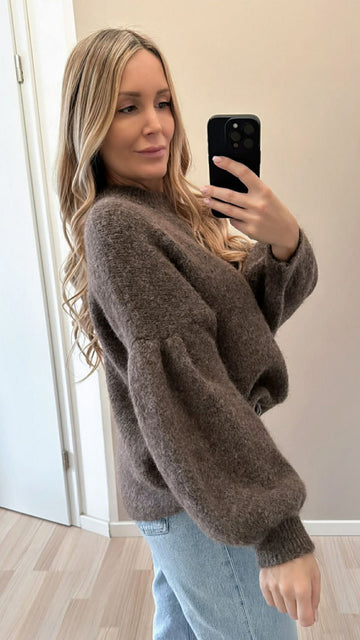 STRICKPULLOVER BALLON - TAUPE