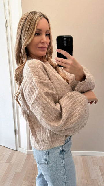 STRICKPULLOVER DENISE - TAUPE