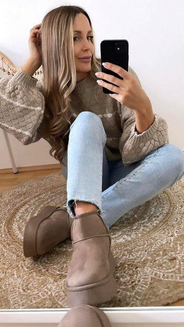 PLATEAUBOOTS CLASSIC - TAUPE