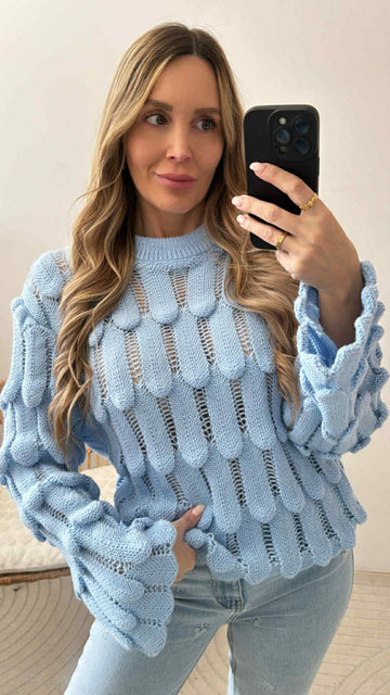 STRICKPULLI PARROT - HELLBLAU