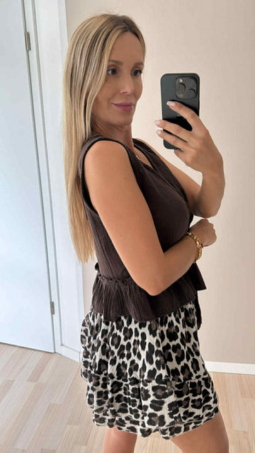 MUSSELINTOP BOW - SCHOKO